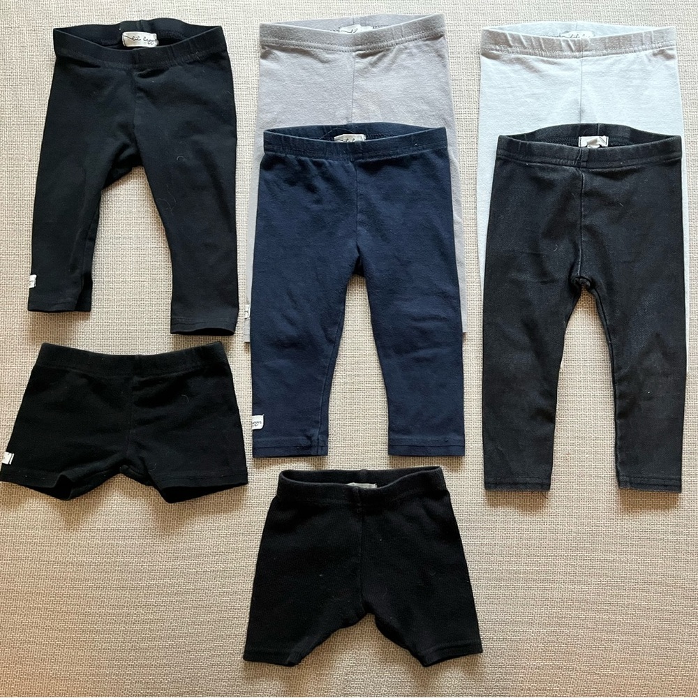 Lil Legs Leggings & Shorts Baby Pants Bundle